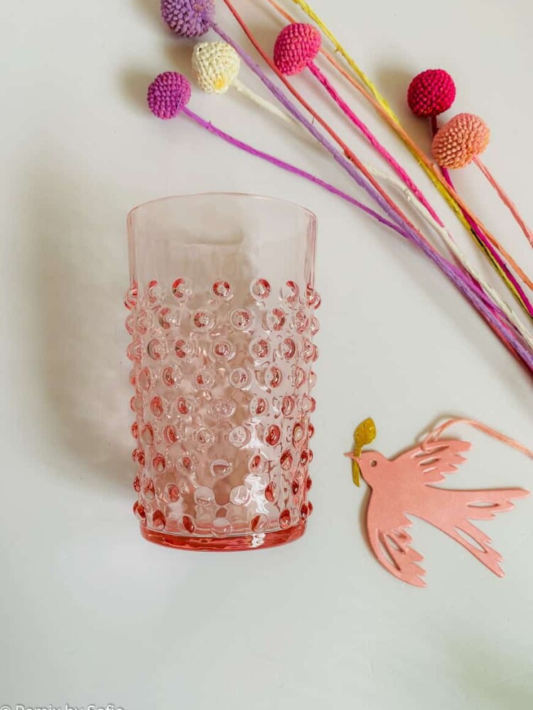 Igelglas in rosa