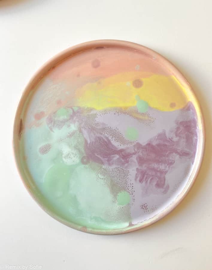 Regenbogen-Spritzschüssel, Keramikschale, Keramikschale, Ton von tina marie, Remix von Sofie, Frühstücksschüssel, pastellfarbene Schüssel