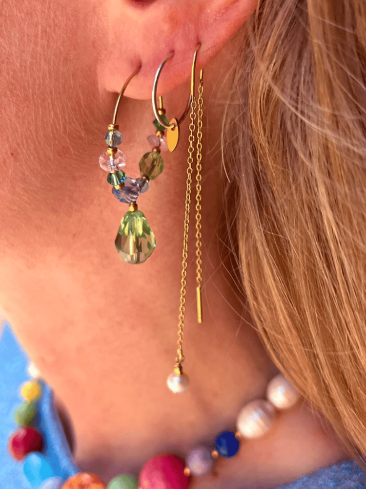 Remix von Sofie, Thiim, Ohrringe, Ohrringe, Schmuck, Ohrringe mit Glaskristallen