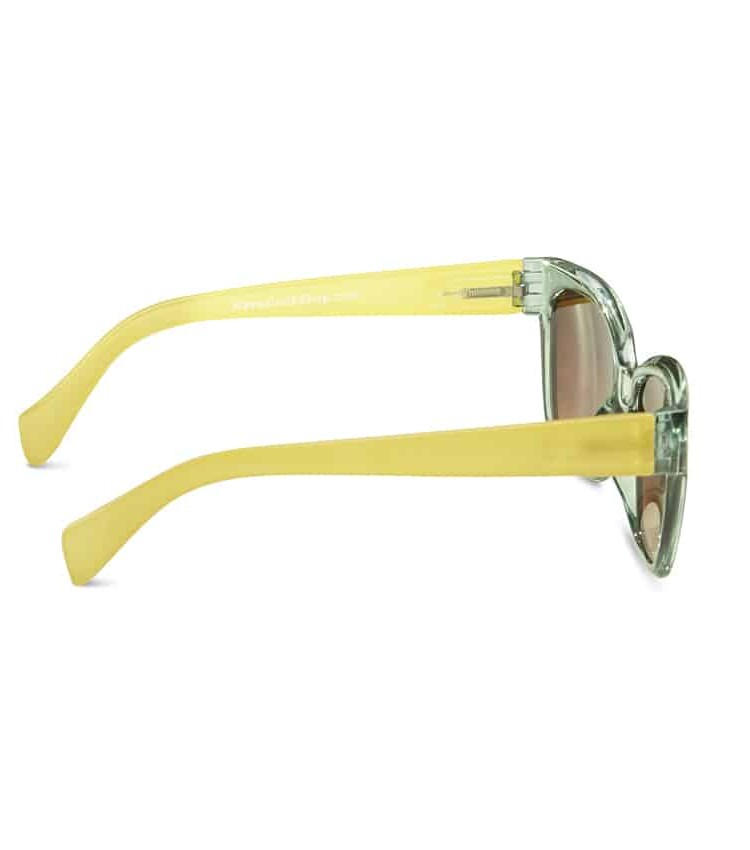 Remix von Sofie, Look, Sonnenbrille, Look Sonnenbrille, Stimmung, lila Mix, grüne Sonnenbrille, Sonnenbrille ohne Kraft