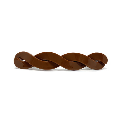 Bogen durch Starling, Haarnadel, Schnalle, Haarschmuck, Haarzubehör, Twister Schnalle, Twister, braun, braun, braune Schnalle,