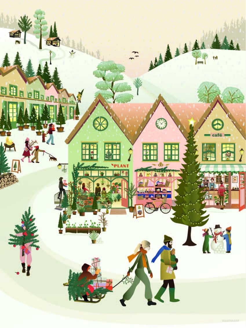 Remix von Sofie, Karten, A7 Karten, Gelegenheitskarten, einige Vasen, niedliche Motive, dänisches Design, Weihnachtskarten.