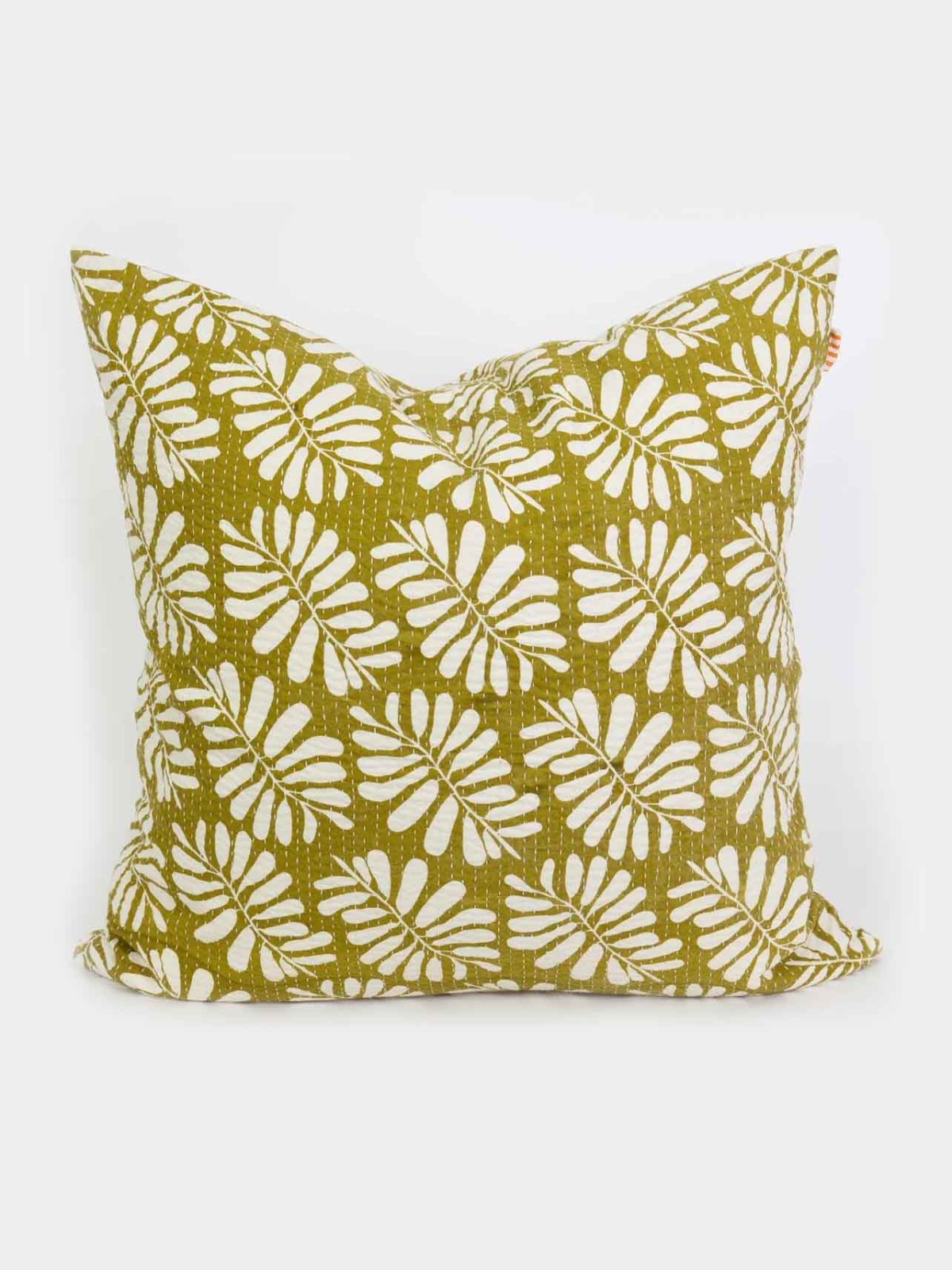 grünes Blatt, afroart, Fairtrade-Kissen, Wohneinrichtung, Inneneinrichtung, bunte Innenausstattung, buntes Kissen, Kissen mit Streifen, guatamala, schwedisches Design