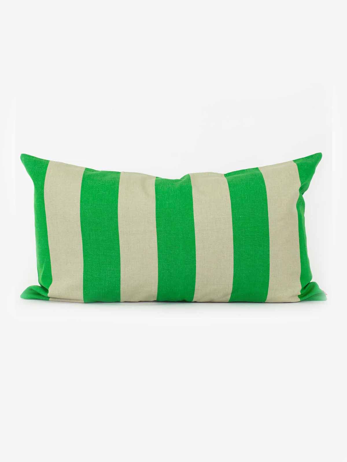 Afroart Kissen, fiifi 50 x 90 cm in grünen Streifen, Fairtrade Kissen, Wohneinrichtung, Heiminterieur, buntes Heiminterieur, fiifi Kissen grün Streifen