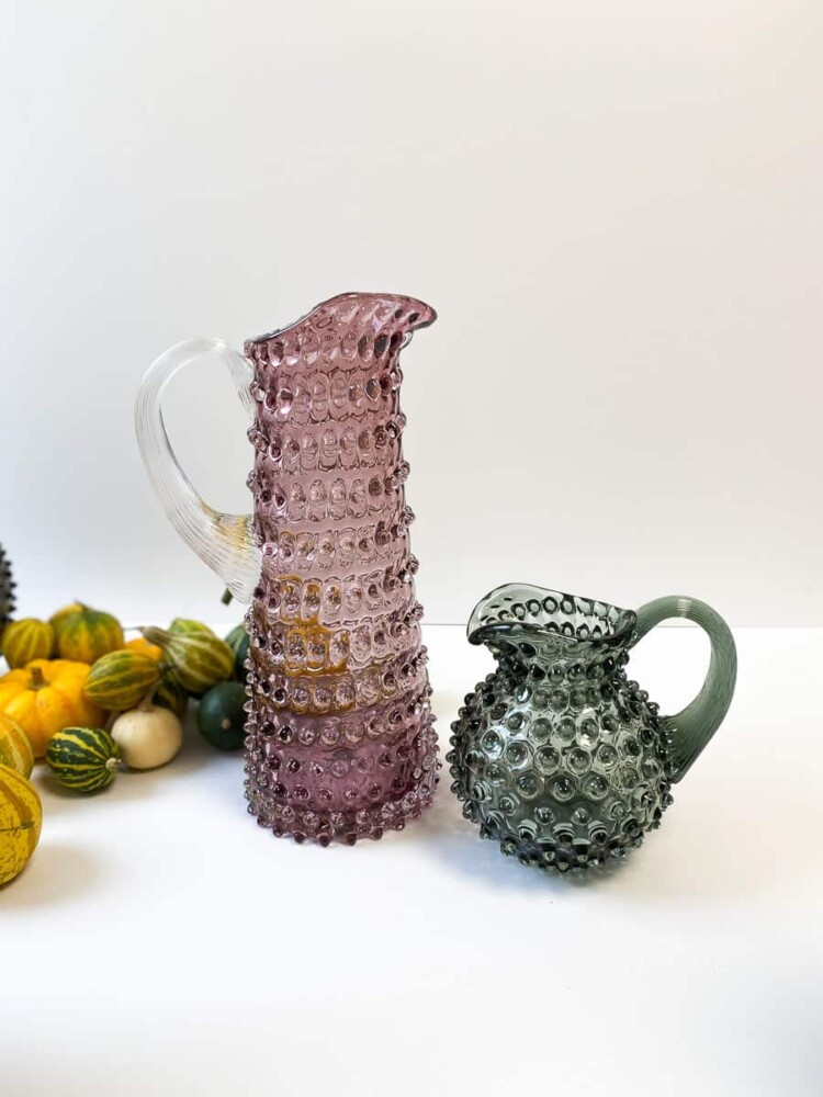 anna von lipa, Igelglas, Igelkrug, Igelkrug, Hochkrug, anna von lipa pitcher, Krug aus Igelglas, Gießkrug, Krug für Wasser