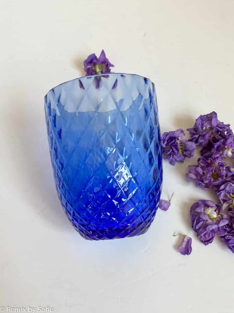 Anna von Lipa, Harlekin royal blue, Mix & Matchglas, mundgeblasenes Glas