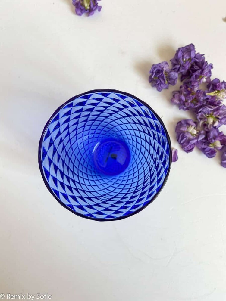 Anna von Lipa, Harlekin royal blue, Mix & Matchglas, mundgeblasenes Glas