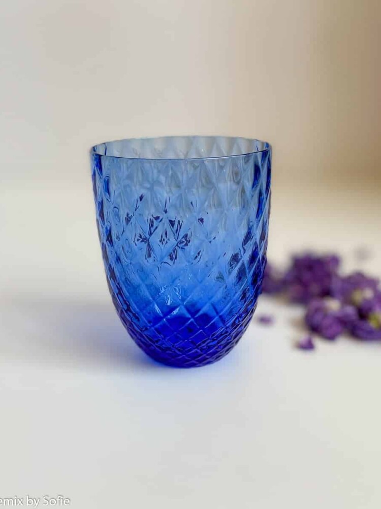 Anna von Lipa, Harlekin royal blue, Mix & Matchglas, mundgeblasenes Glas