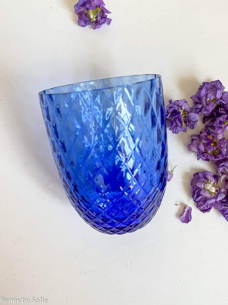 Anna von Lipa, Harlekin royal blue, Mix & Matchglas, mundgeblasenes Glas