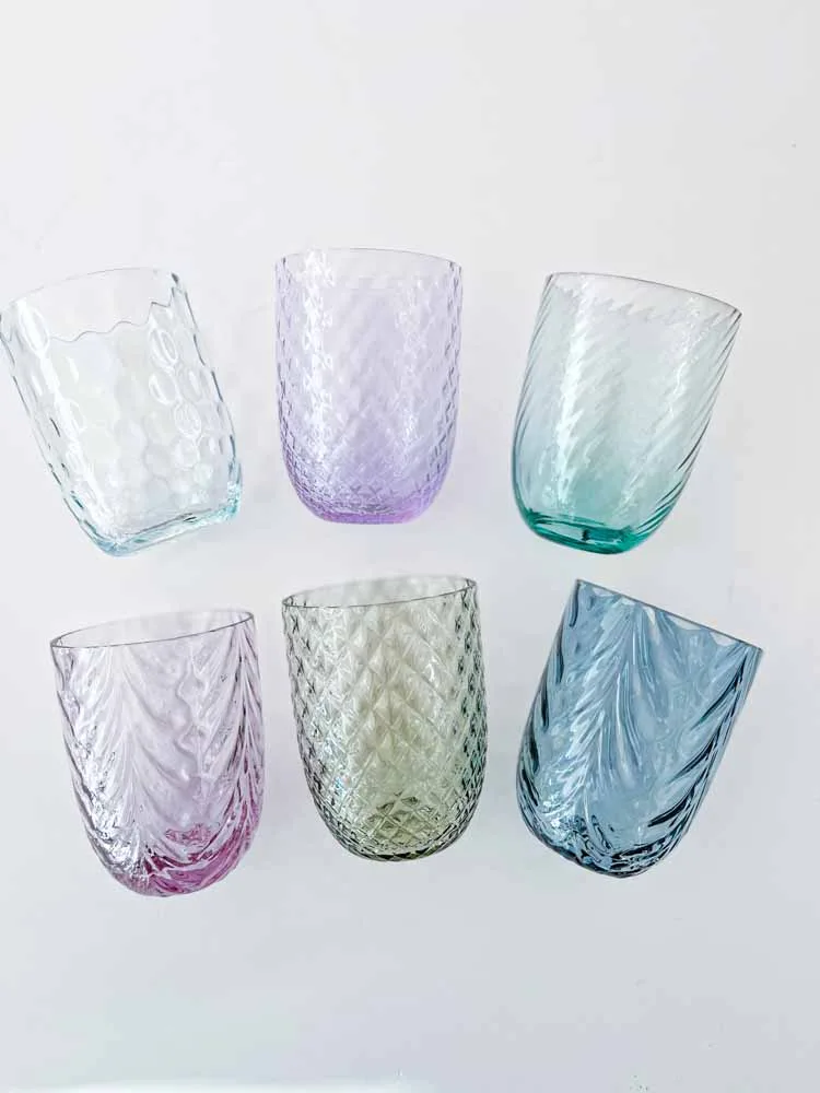 Anna von lipa wellenblau Rauch, Mix und Match, Glas, Trinkglas, Wasserglas,