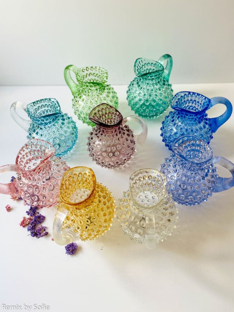 anna von lipa, porcupine glass, porcupine pitcher, porcupine pitcher, 1-Liter-Pitcher, anna von lipa pitcher, pitcher in porcupine glass, wässerung pitcher, pitcher für water