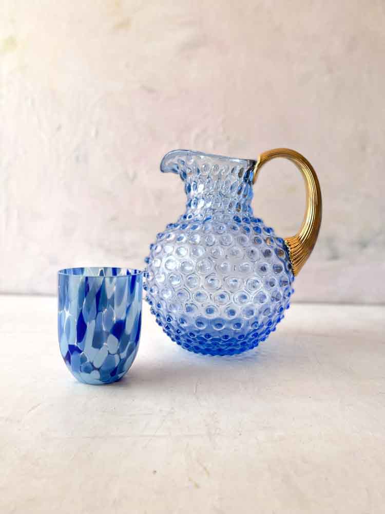 Anna von Lipa Stachelschweintopf in 2 Liter hellblau mit goldenem Griff