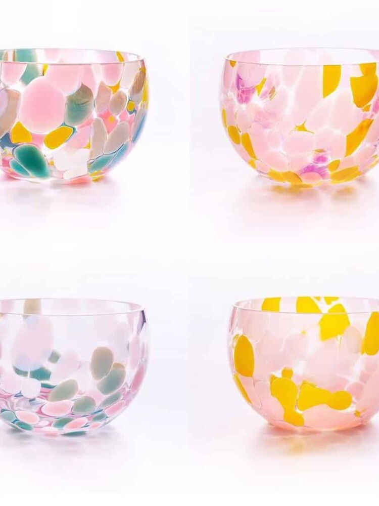 Glasschüssel, Glasschüssel, kleine Schüssel, Tapasschüssel, Schale mit Opalflecken