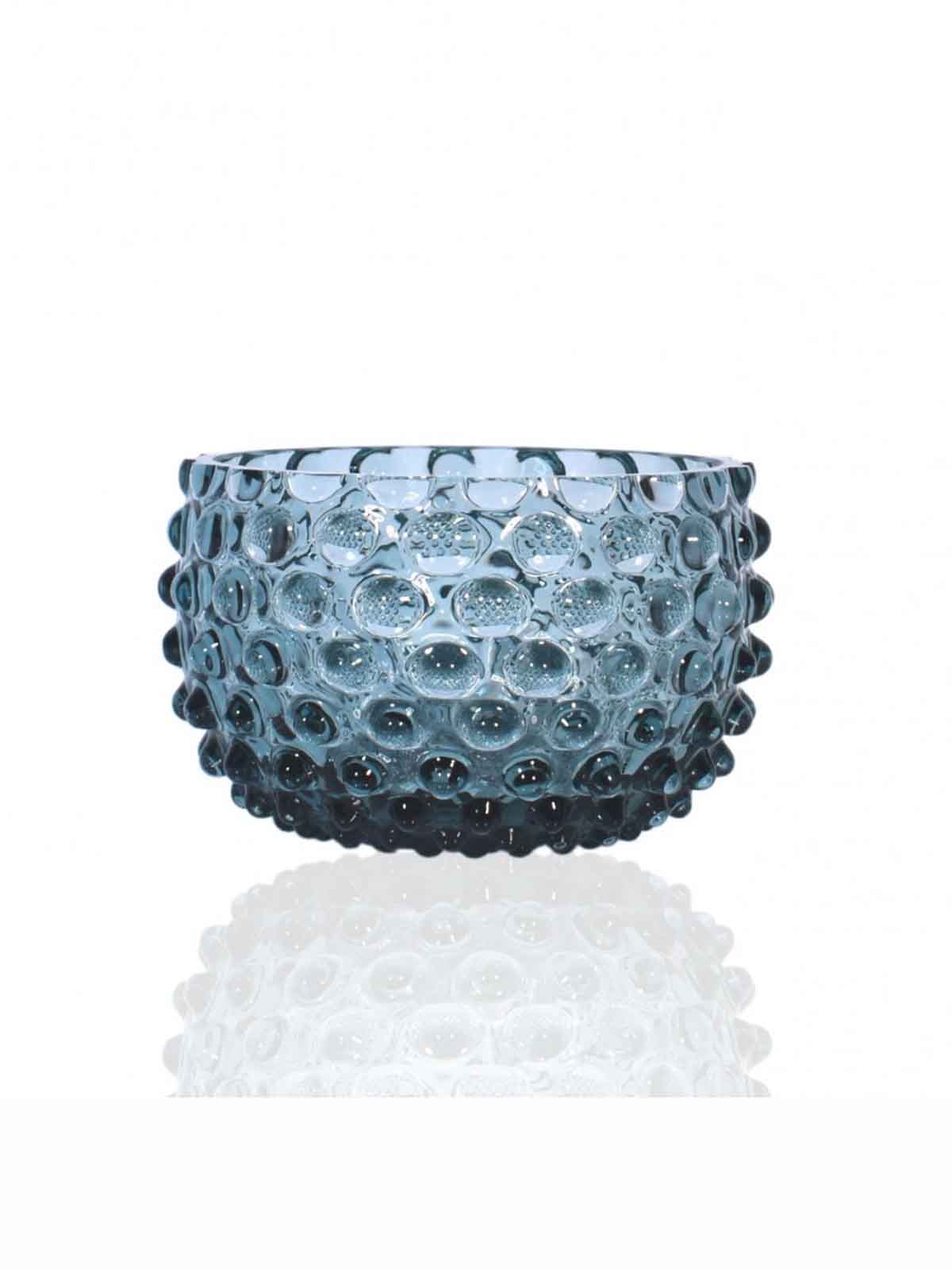 Stahlblaue Tapasschale aus Igelglas, anna von lipa, anna von lipa glas, anna von lipa Igelglas, tapas bowl, tapas bowl, bowl, igelschale, imbissschale, glasschale, tapas bowl, remix by sofie, home interior