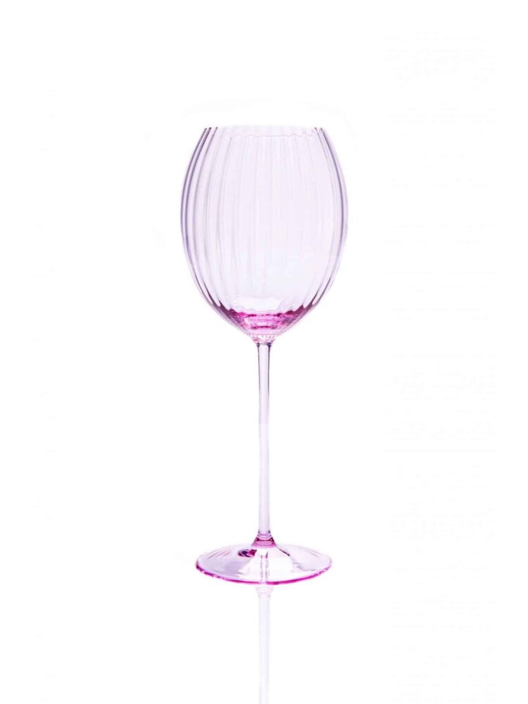 Lyon ovales Weinglas, hellviolettes Weinglas, Bohrerdeckel, mundgeblasenes Glas, handgeblasenes Weinglas, Bohrerdeckel, Glas.