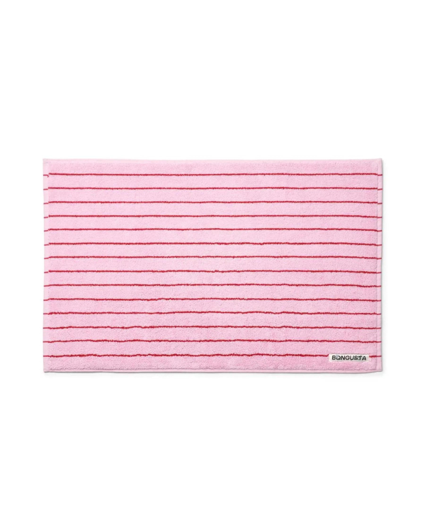Badematte in rosa mit Streifen von Bongusta