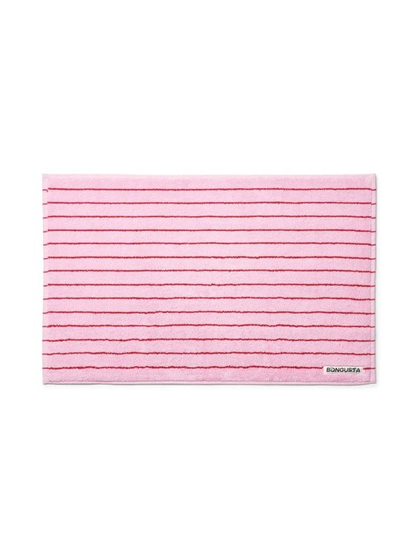 Badematte in rosa mit Streifen von Bongusta