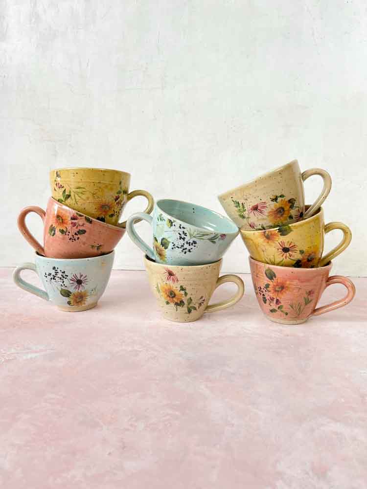 Keramikbecher, Keramikbecher, Keramikbecher, Tasse mit Griff, Tasse ohne Griff, Espressobecher, Cortadobecher, Tasse, Tassen, Remix von Sofie, von Sofie Karolina
