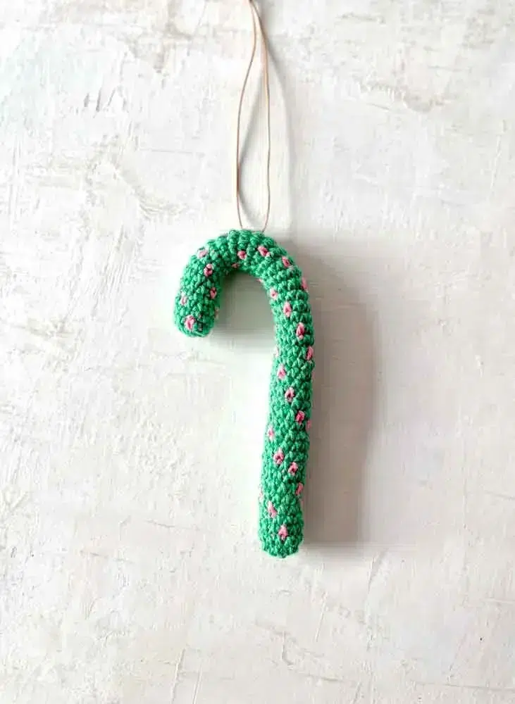 Weihnachtsdekorationen - handgemachte Häkel-Süßigkeiten-Stick in Baumwolle