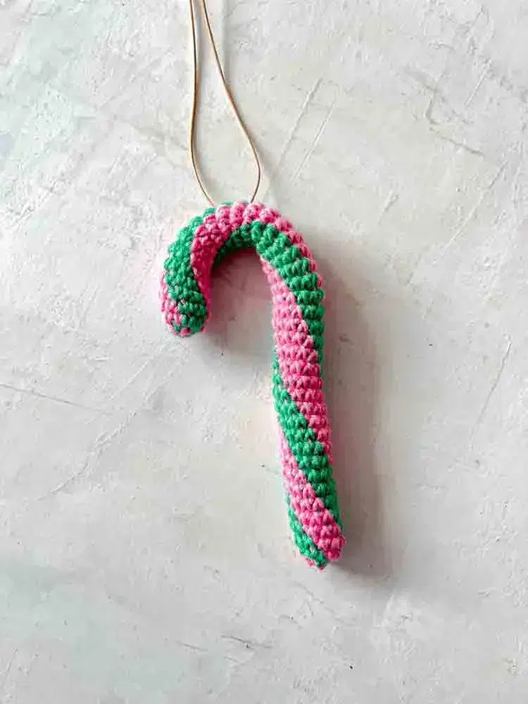Weihnachtsdekorationen - handgemachte Häkel-Süßigkeiten-Stick in Baumwolle