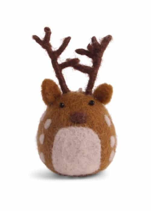 Hirsche, Rentiere, Filz-Weihnachtsgeschenke, Weihnachtsbaumdekorationen, Weihnachtsbaumdekorationen, Filzfliegen, Filzpilze, Filzpilze, nachhaltige Weihnachten, One Gry & Sif, One Gry & Sif, Filz-Weihnachtsdekorationen, Filz-Weihnachtsdekorationen, Filzfilz, Filz aus Nepal