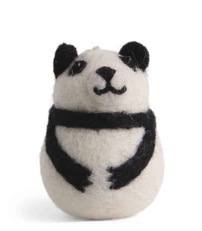 Weihnachtsgeschenke, Weihnachtsbaumschmuck, Weihnachtsbaumschmuck, Panda, Pandabär, Panda für den Baum.