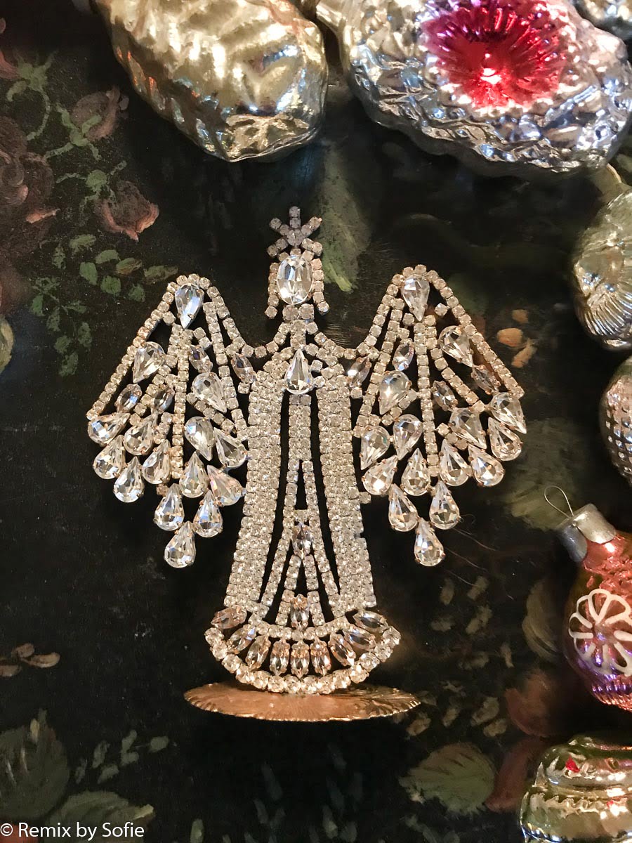 Engel in Strass, Strass Engel, Weihnachtsbaum in Strass, Strass Weihnachtsbaum, Vintage Weihnachtsbaum, tschechische Weihnachtsbäume, tschechische Weihnachtsbaum, Weihnachtsschmuck