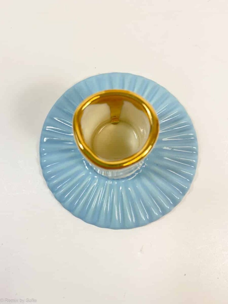 Kerzenständer, Kerzenständer mit Gold, Galerie-Pez, Porzellan-Kerzenständer