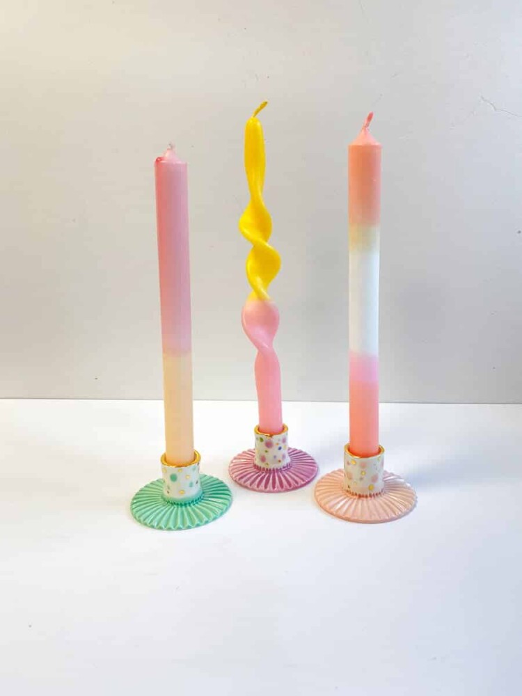 Kerzenständer, Kerzenständer mit Gold, Galerie-Pez, Porzellan-Kerzenständer