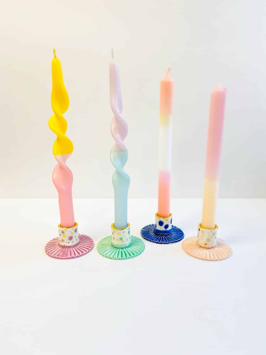 Kerzenständer, Kerzenständer mit Gold, Galerie-Pez, Porzellan-Kerzenständer