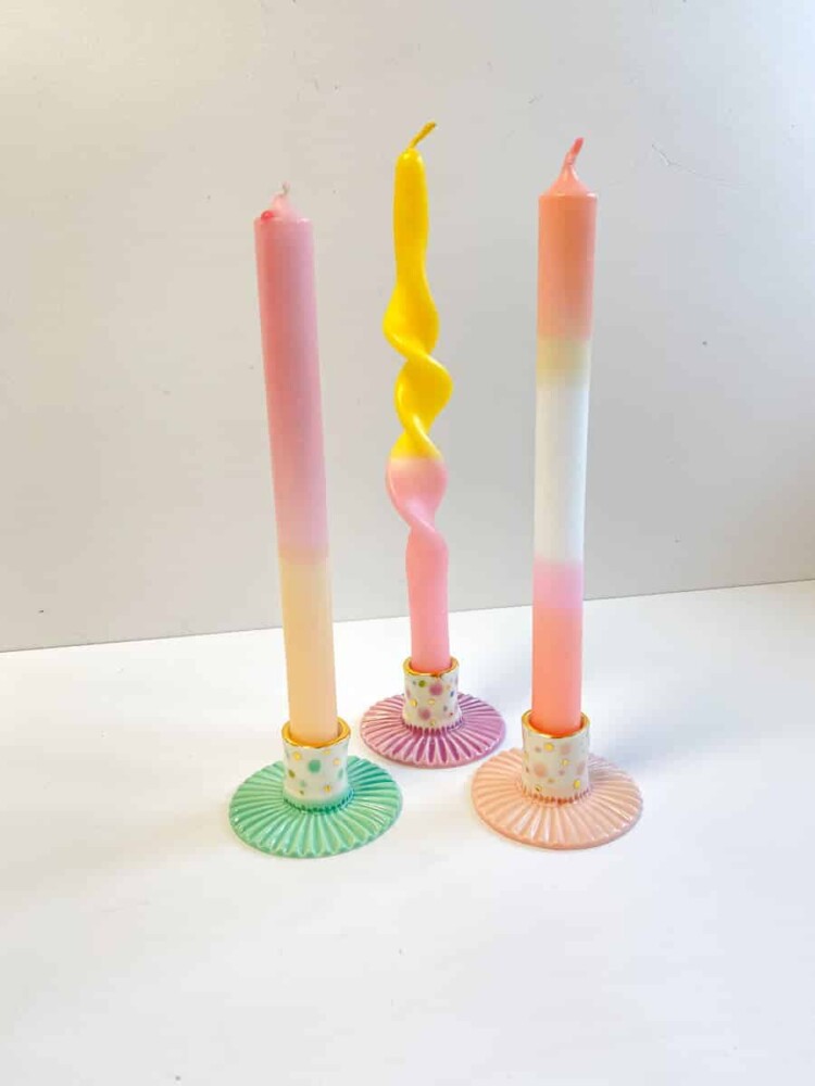 Kerzenständer, Kerzenständer mit Gold, Galerie-Pez, Porzellan-Kerzenständer