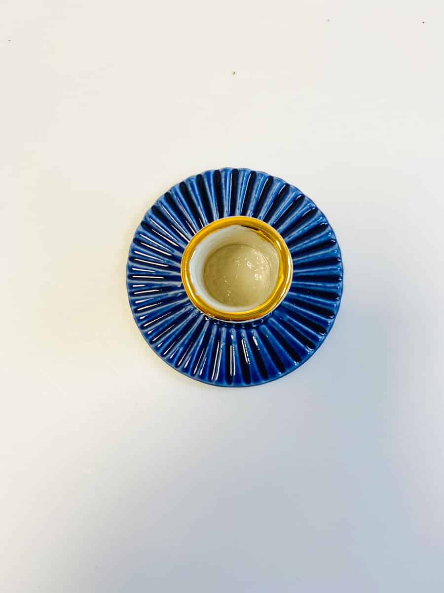 Kerzenständer, Kerzenständer mit Gold, Galerie-Pez, Porzellan-Kerzenständer