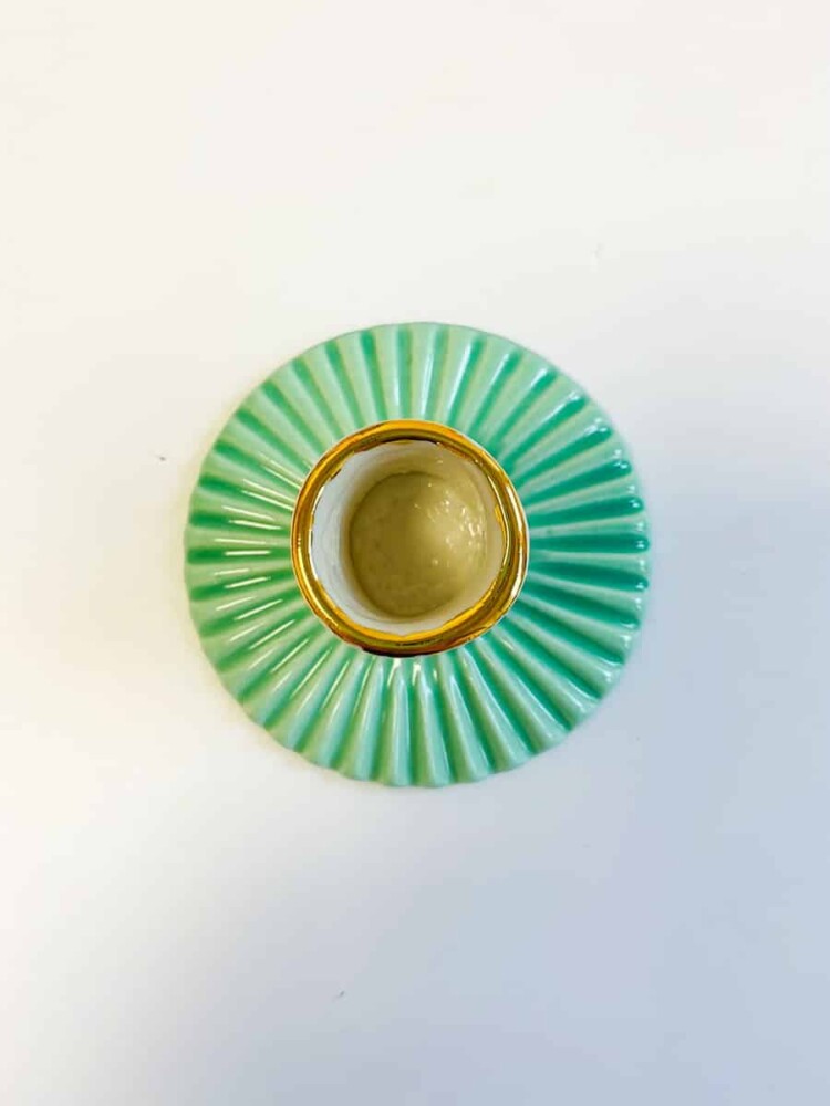 Kerzenständer, Kerzenständer mit Gold, Galerie-Pez, Porzellan-Kerzenständer