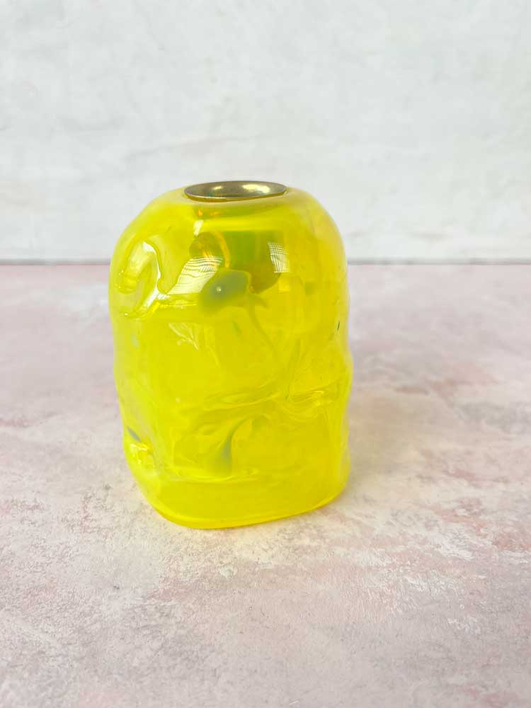 Kerzenständer 10 cm - gelb