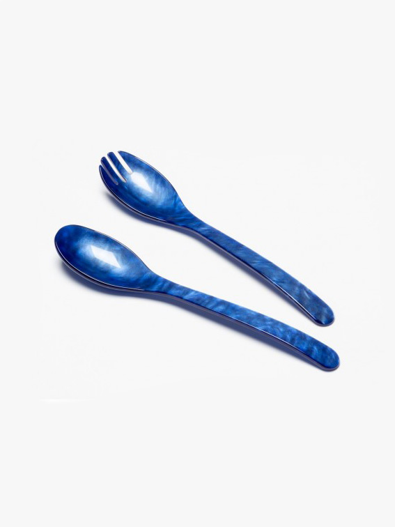 Remix von Sofie, Salatbesteck, farbiges Salatbesteck, farbiges Besteck, Retrobesteck, blau