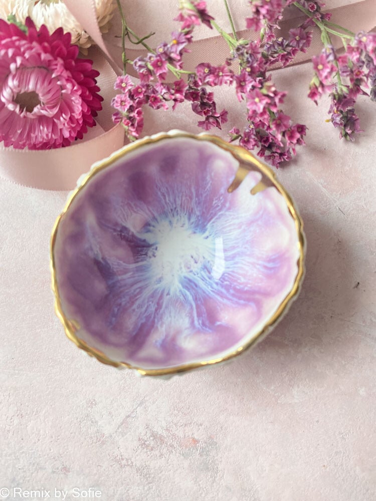 kleine Schmuckschale, kleine Schmuckschale, Porzellanschale, Schale in Pastellfarben, cremig von mirabella, Remix von Sofie,