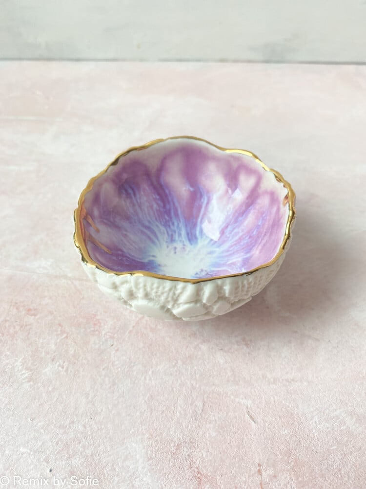 kleine Schmuckschale, kleine Schmuckschale, Porzellanschale, Schale in Pastellfarben, cremig von mirabella, Remix von Sofie,