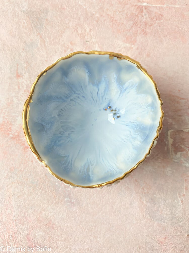 kleine Schmuckschale, kleine Schmuckschale, Porzellanschale, Schale in Pastellfarben, cremig von mirabella, Remix von Sofie,