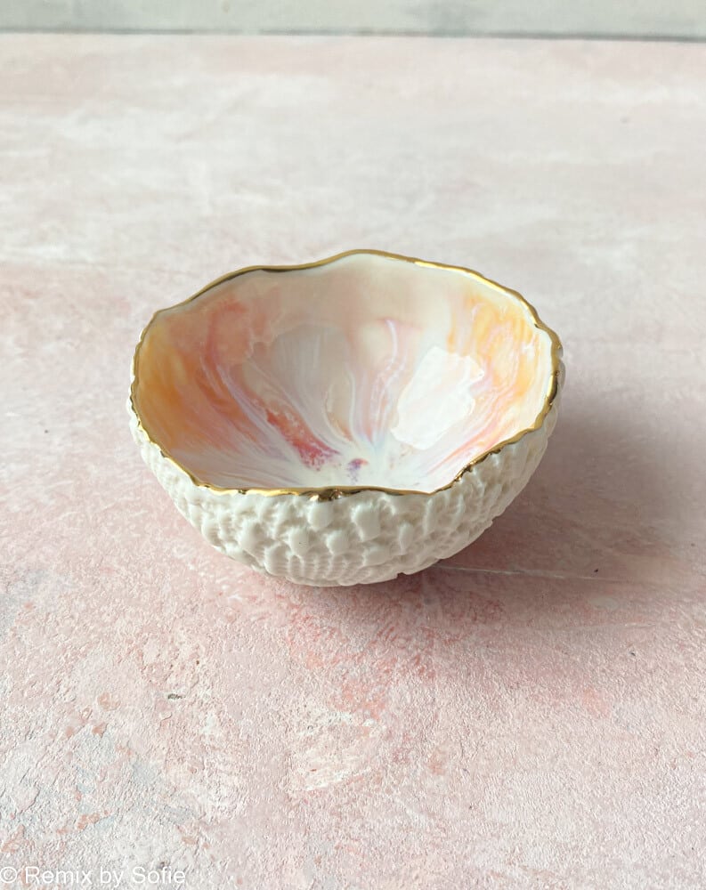 kleine Schmuckschale, kleine Schmuckschale, Porzellanschale, Schale in Pastellfarben, cremig von mirabella, Remix von Sofie,
