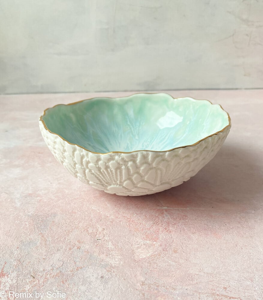 kleine Schmuckschale, kleine Schmuckschale, Porzellanschale, Schale in Pastellfarben, cremig von mirabella, Remix von Sofie,