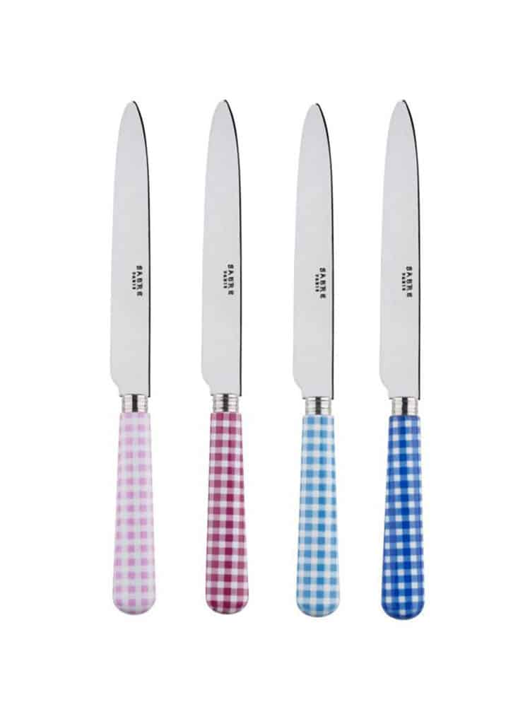 remix von sofie, sabre, sabre paris, französisches Besteck, Besteck, Pop, Popbesteck, französisches Besteck, Messer, farbiges Besteck, französisches Design, kariertes Besteck,