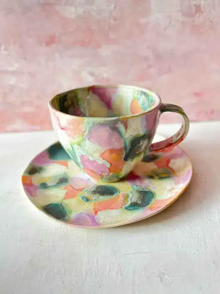 Keramikbecher, Keramikbecher, Keramikbecher, Becher mit Griff, Tasse ohne Griff, Espressobecher, Cortadobecher, Tasse, Tassen, Remix von Sofia.