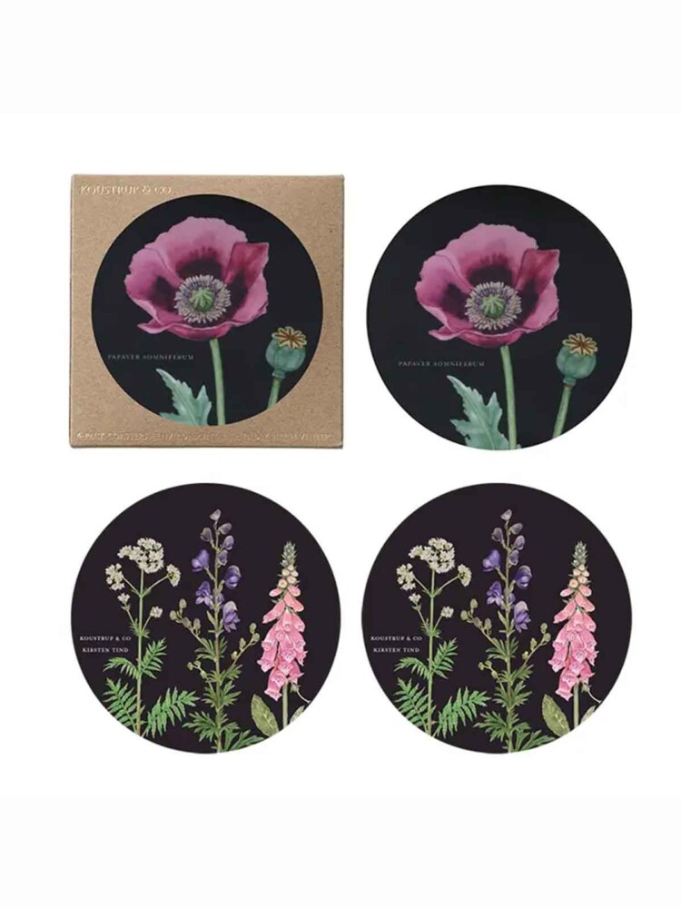 Kustrup & Untersetzer mit Blumen