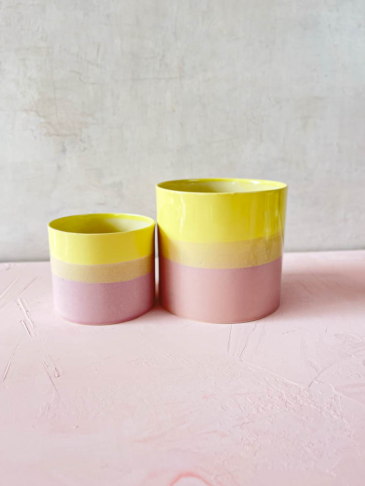 Porzellan Blumentopf, Lena Pedersen Glas, Remix von Sofia, bunte Innenarchitektur, Innenarchitektur.