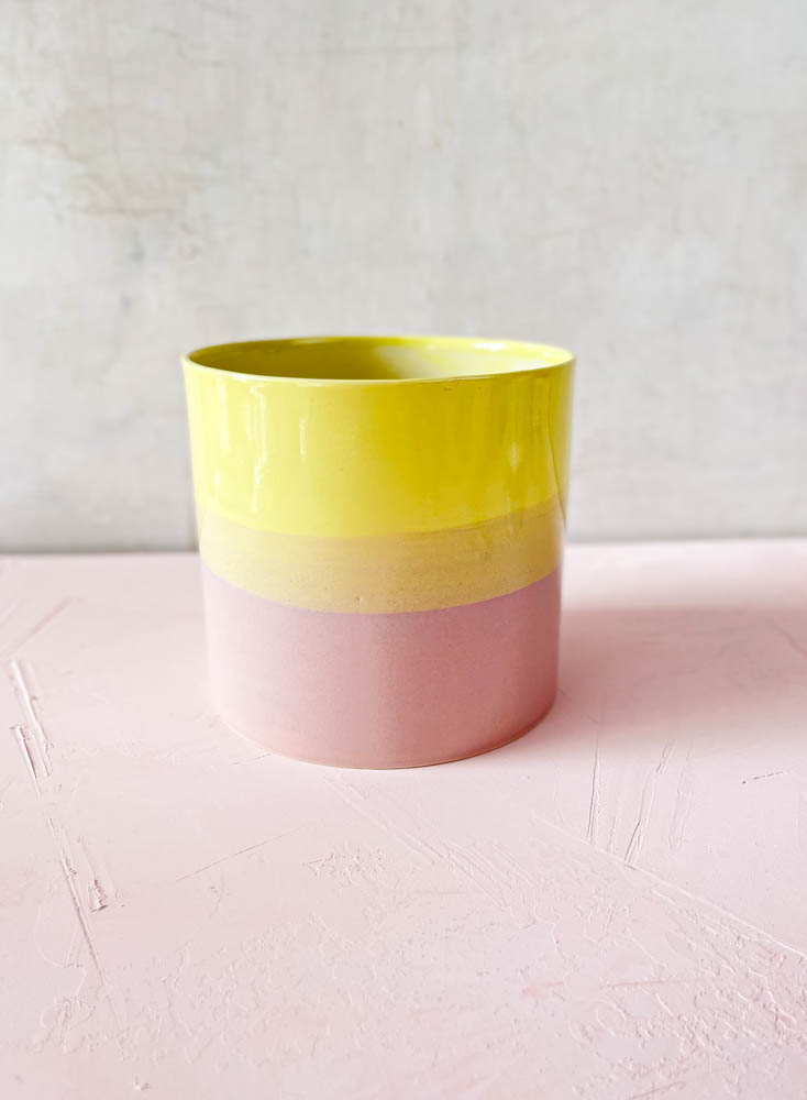 Porzellan Blumentopf, Lena Pedersen Glas, Remix von Sofia, bunte Innenarchitektur, Innenarchitektur.