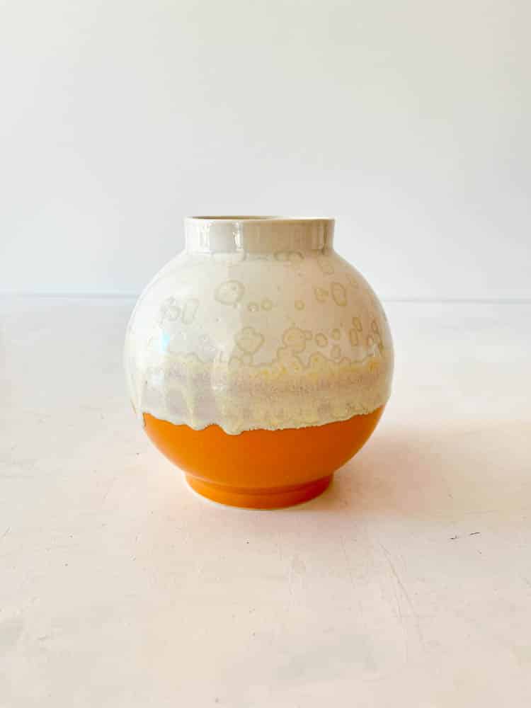 Lena pedersen Keramikvase in farbigem Ton