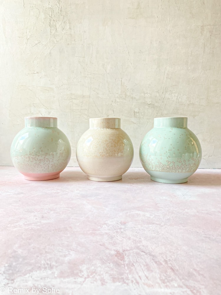 lena pedersen Keramik, Keramikvase, Keramik Blumentopf, Vase in Keramik, Vase in Porzellan, Vase in Farbstoffen, Kristallglasur, Vase in dunklem Ton, Remix von Sofie