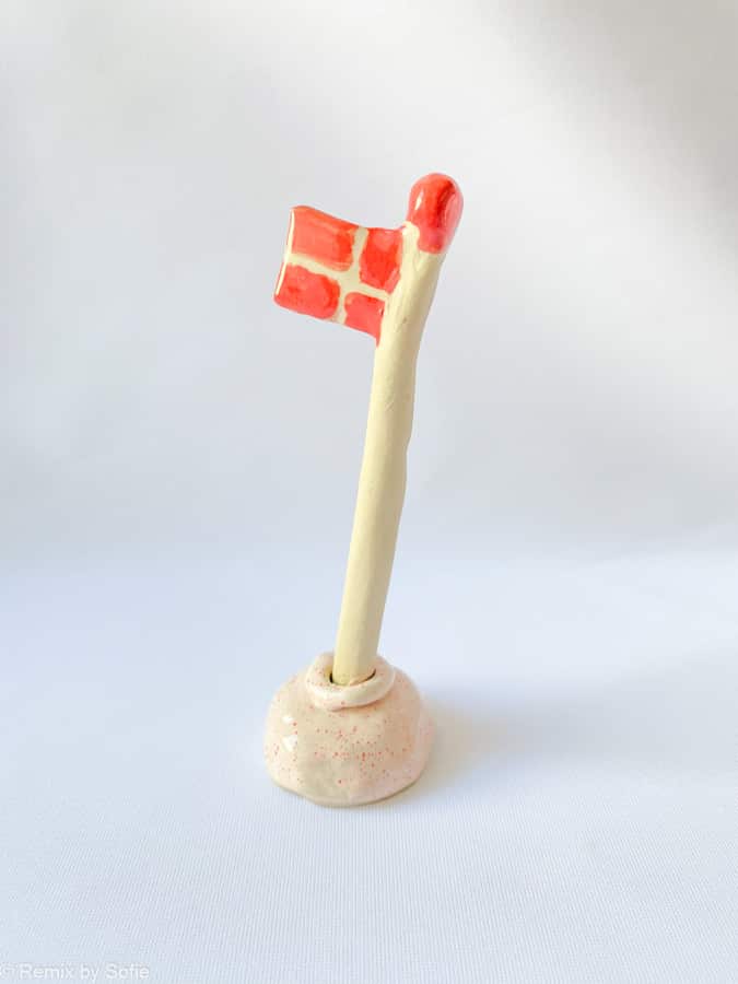 Keramikflagge, Flagge aus Ton, Geburtstagsflagge, Flagge mia lindbirk, Remix von sofie