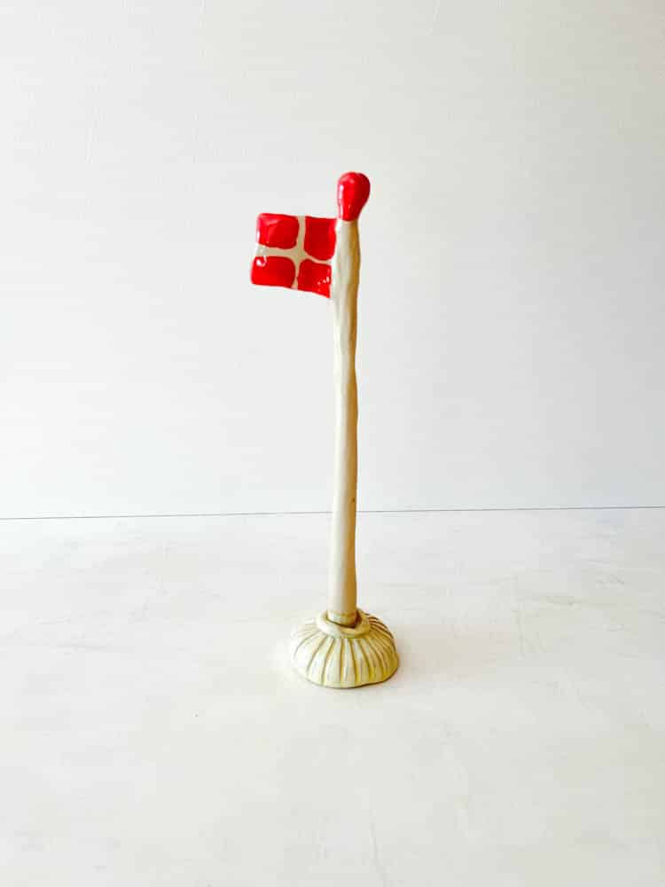 Keramikflagge, Flagge aus Ton, Geburtstagsflagge, Flagge mia lindbirk, Remix von Sofie, Windblown Flag, Dansbrogsflagge