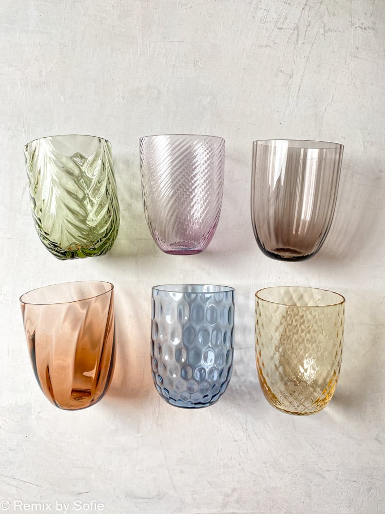 Mix & Matchglas, Mix & Matchglas, Anna von Lipaglas, Waweglas, Wirbelglas, Anna von Lipamix & Matchglas und Tumbler, Wirbelglas, Waweglas, Bambusglas, Straightglas und Tumbler, Olivenglas, Eisglas, Harlekin Glas, Becher, Wasserglas, Trinkglas, Trinkglas, anna von lipa Glas, Remix von sofie anna von lipa Händler, Bor Abdeckung, Glasmalerei, Glasmalerei, Trinkgläser, tschechische Glas, Bohemian Glas